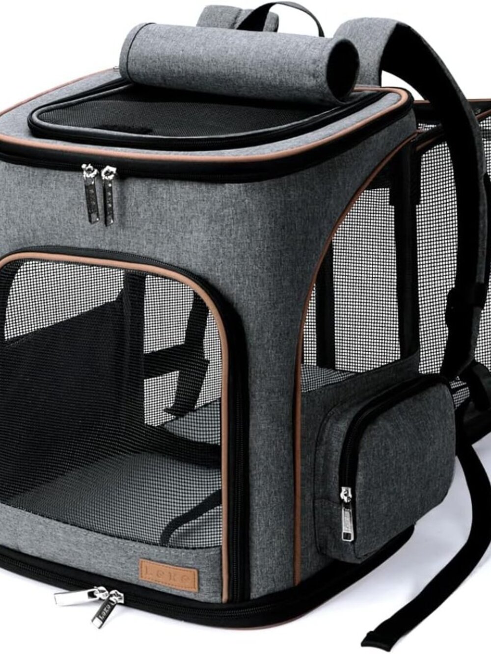 Lekereise Cat Backpack Expandable Pet Carrier Backpack - Grey